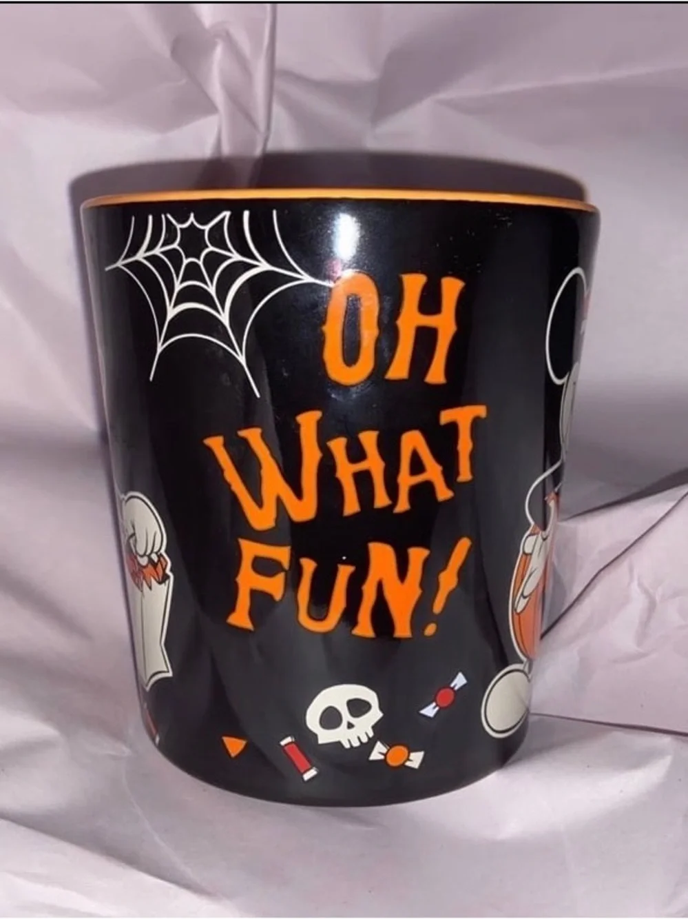 Disney Halloween Black & Orange Mickey & Minnie Mug